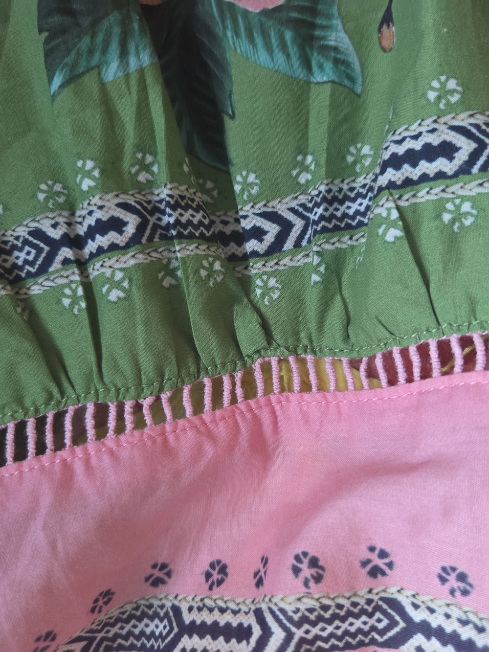 FARM Rio Yellow, Pink & Green Floral Halter Maxi Dress M - Picture 14 of 14